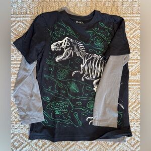 PLACE Long & Short Sleeve Black and Gray Shirts Boys (Size L)
